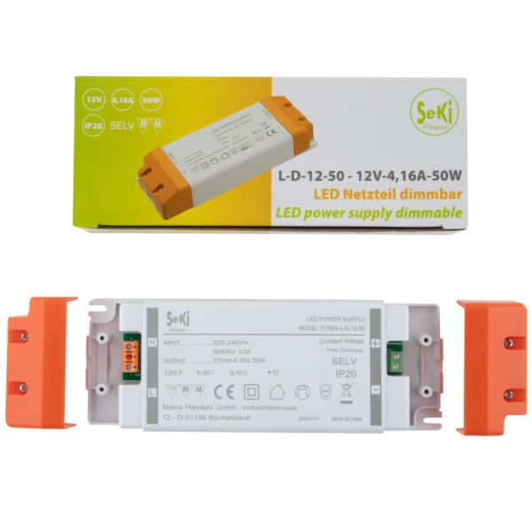 LED-voeding 50W 24VDC dimbaar - Afbeelding 2
