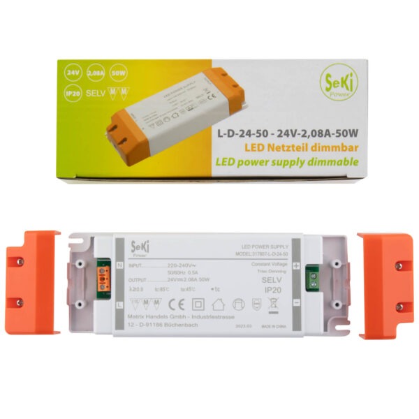 LED-voeding 50W 24VDC dimbaar - Afbeelding 5