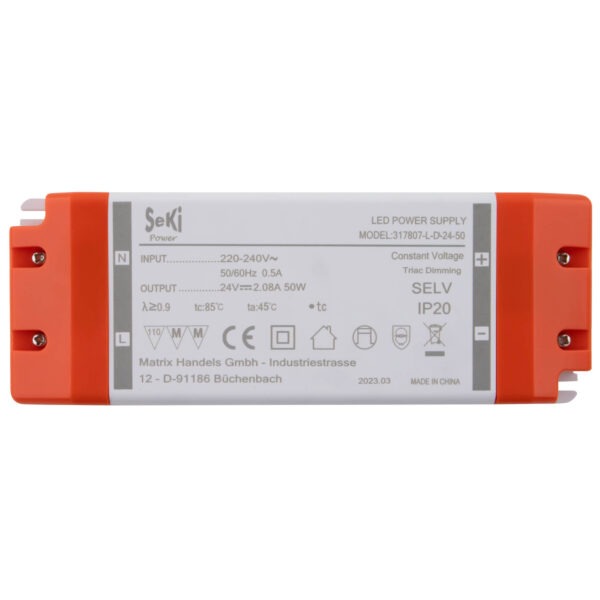 LED-voeding 50W 24VDC dimbaar