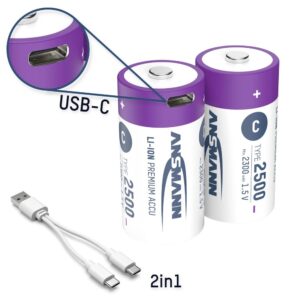 LITHIUM C-CEL 2500MAH USB-C HERLAADBAAR