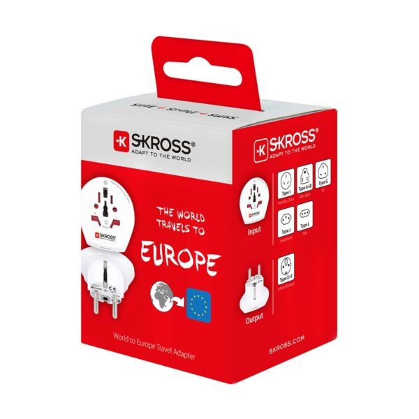 Reisstekker | Wereld-naar-Europa | Wit - Afbeelding 2
