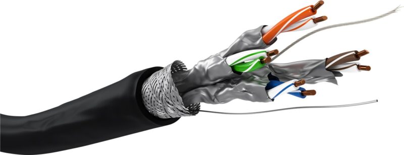 Product thumbnail S/FTP (PiMF) CAT6A netwerkkabel zwart per meter massieve kern
