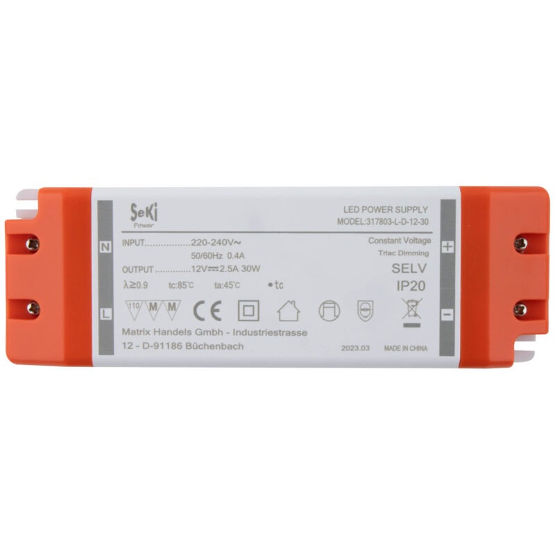 Product thumbnail LED-voeding 30W 12VDC dimbaar