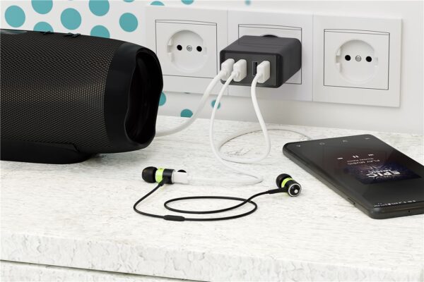 USB-A Multipoort lader 30W | zwart | 4x USB-A - Afbeelding 5