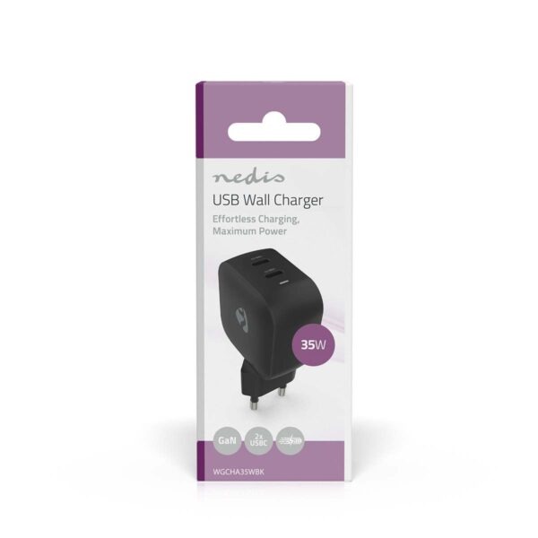 USB Snellader | 35W | 3A | 2 x USB-C - Afbeelding 2