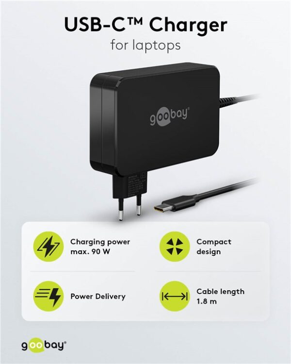 ACT Universele USB-C Laptoplader | 90W | Wall Charger - Afbeelding 4