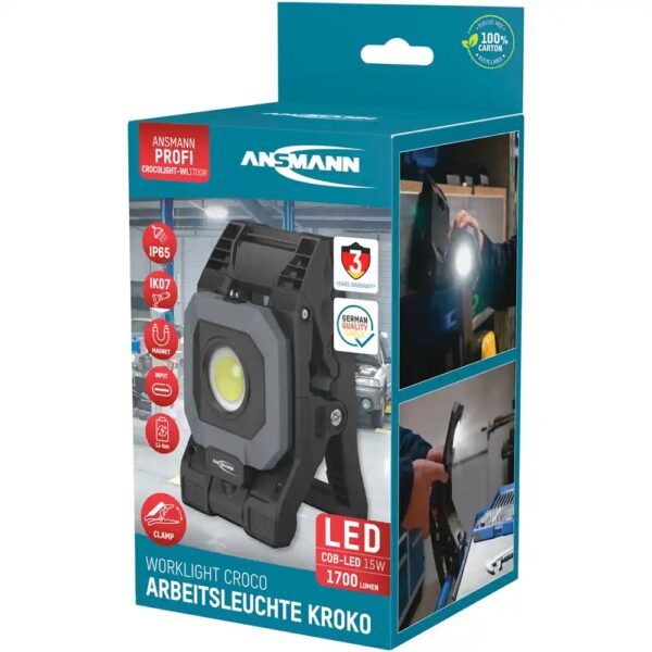 ANSMANN CROCOLIGHT WL1700R WERKLAMP - Afbeelding 3