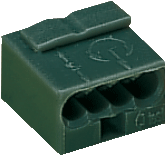 Product thumbnail Wago Micro 243-204 4-voudige lasklem voor massieve aders 0.6 - 0.8mm²