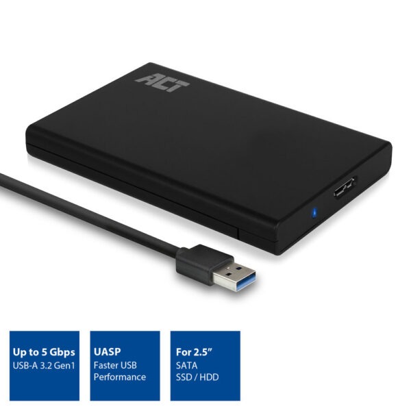 ACT 2,5" SATA harde schijf behuizing, USB-A 3.2 Gen1