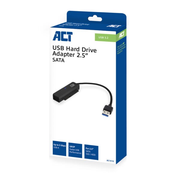 ACT USB adapterkabel naar 2,5" SATA HDD/SSD - Afbeelding 2