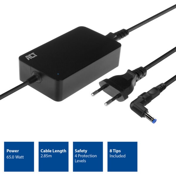 Compacte laptoplader 65W (voor laptops tot 15,6 inch) - Afbeelding 3
