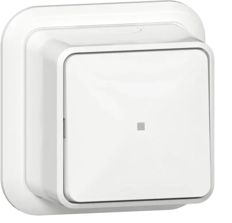 Product thumbnail Gira zuiver wit opbouw 2 polige schakelaar controle lamp