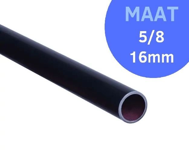 Product thumbnail Kunststof installatiebuis 16mm zwart 4 meter 5/8″ slagvast