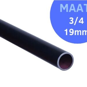 Kunststof installatiebuis 19mm zwart 4 meter 3/4″ slagvast