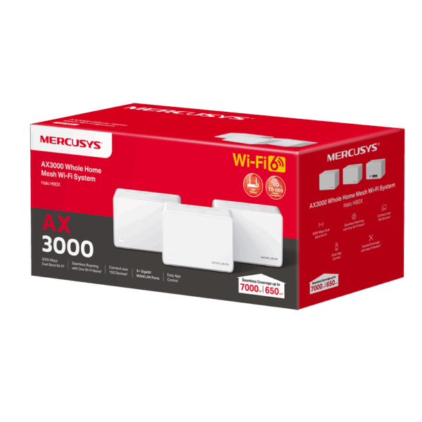 Mercusys Halo H80X AX3000 Home Mesh Wi-Fi Systeem - Afbeelding 3