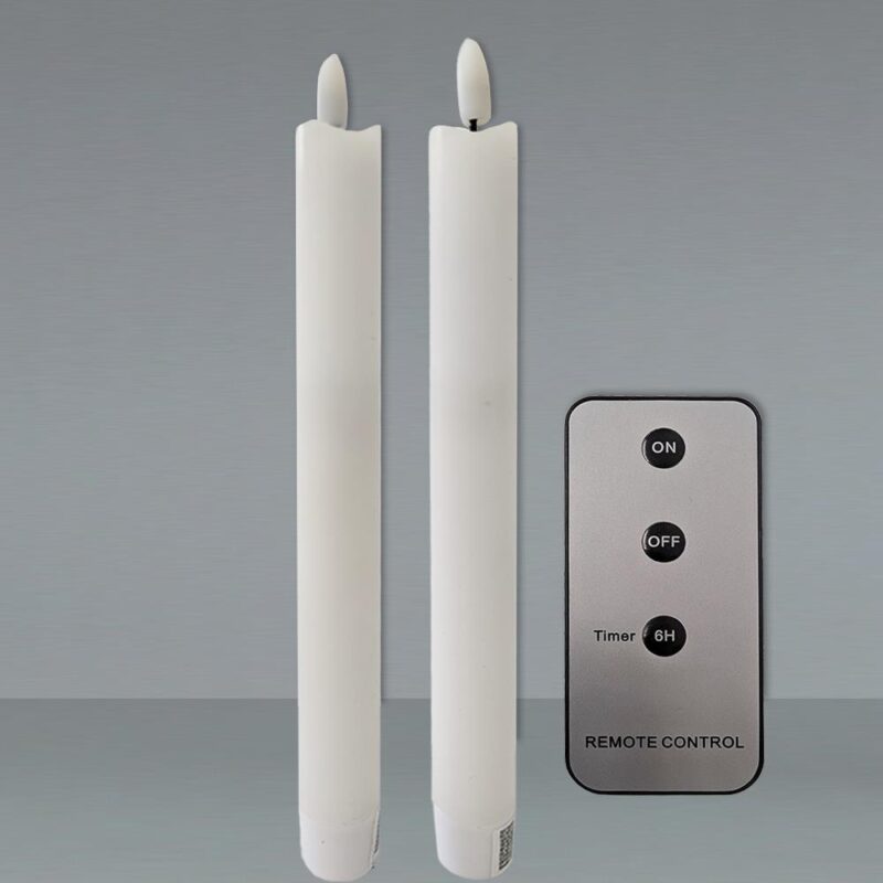 Product thumbnail LED DINERKAARS 23CM 2 STUKS WIT MET AFSTANDSBEDIENING