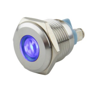 LED 6-24V INDICATIELAMP BLAUW IP67 16mm