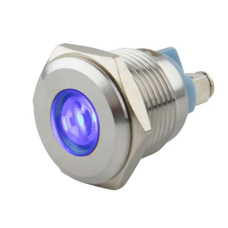 Product thumbnail LED 6-24V INDICATIELAMP BLAUW IP67 16mm