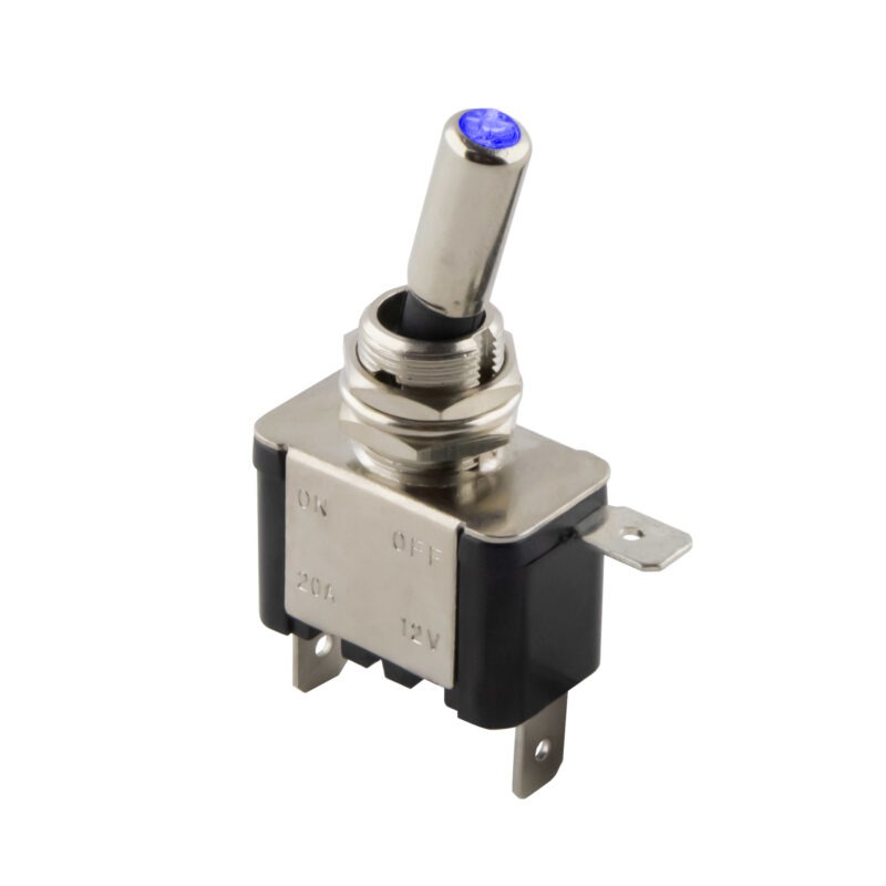 Product thumbnail TUIMELSCHAKELAAR ON-OFF 20A 12V ENKELPOLIG LED BLAUW