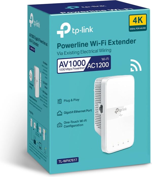 TP-Link TL-WPA7617 Powerline 1000 Mbps Wifi Adapter (uitbreidingsunit) - Afbeelding 3