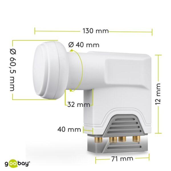 Universele Quattro LNB – (DVB-S2) voor Multiswitch-Systemen - Afbeelding 4
