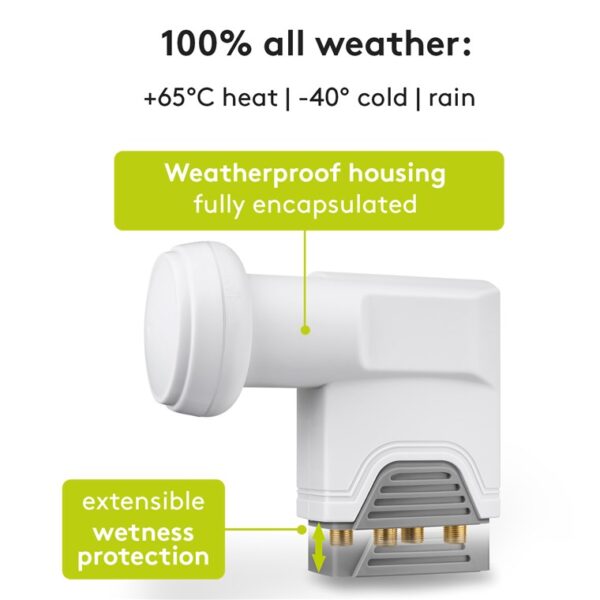 Universele Quattro LNB – (DVB-S2) voor Multiswitch-Systemen - Afbeelding 3