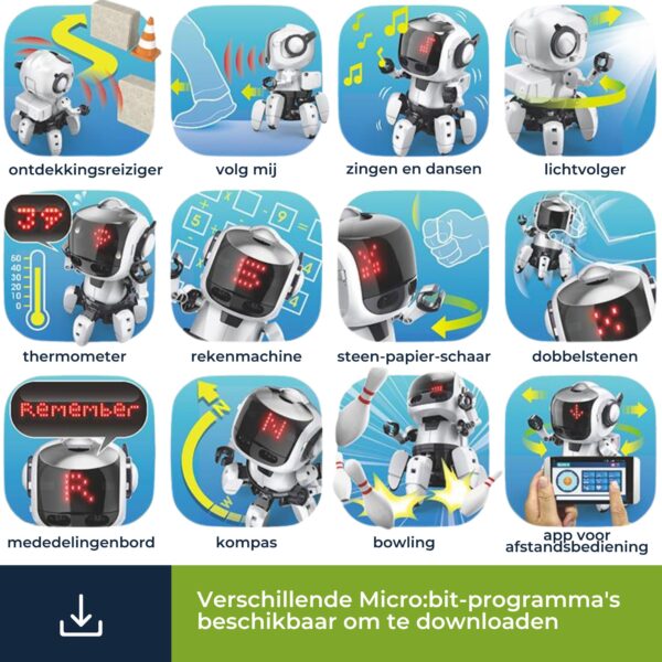 EDUCATIEVE BOUWKIT TOBBIE II MICROBIT ROBOT - Afbeelding 5