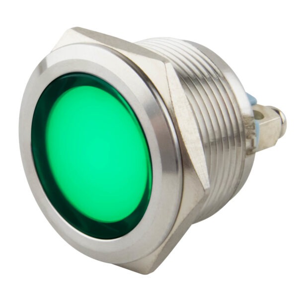 LED 6-24V INDICATIELAMP GROEN IP67 22mm