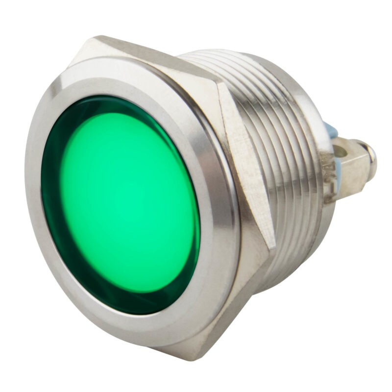 Product thumbnail LED 6-24V INDICATIELAMP GROEN IP67 22mm