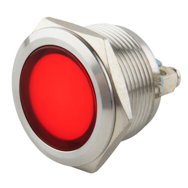 LED 6-24V INDICATIELAMP ROOD IP67 22mm