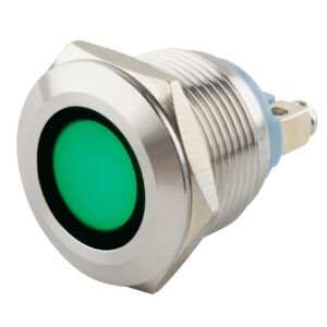 LED 6-24V INDICATIELAMP GROEN IP67 19mm