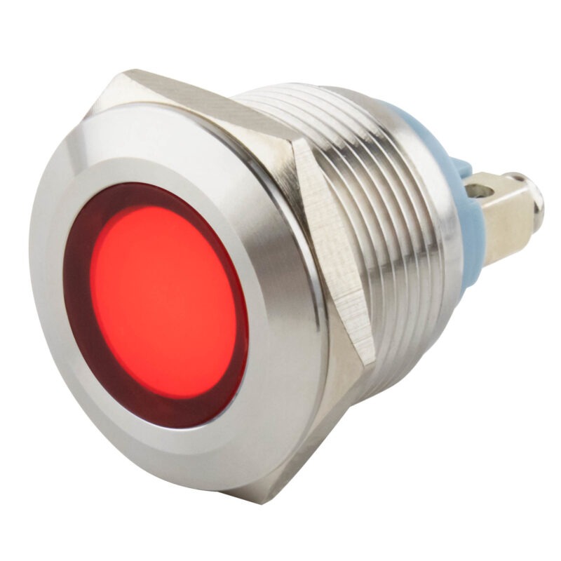 Product thumbnail LED 6-24V INDICATIELAMP ROOD IP67 19mm