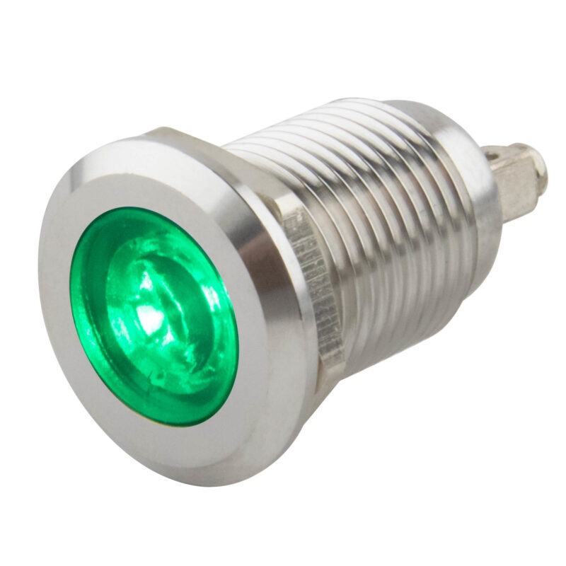 Product thumbnail LED 6-24V INDICATIELAMP GROEN IP67 12mm