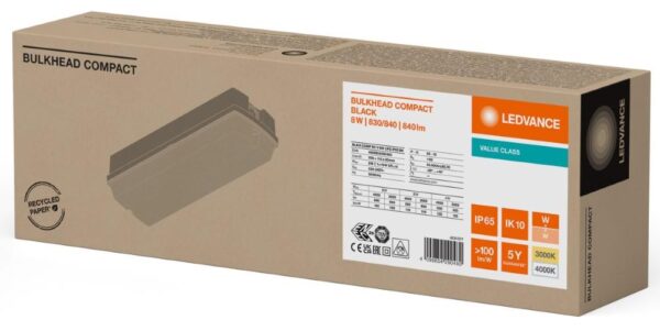LEDVANCE LED PORTIEKVERLICHTING 8W CCT met Bewegingssensor – Zwart - Afbeelding 4