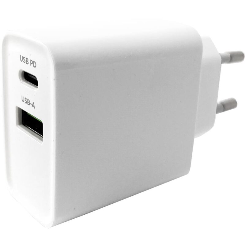 Product thumbnail USB Oplader | 20 W | 3.0 A | USB-A / USB-C WIT