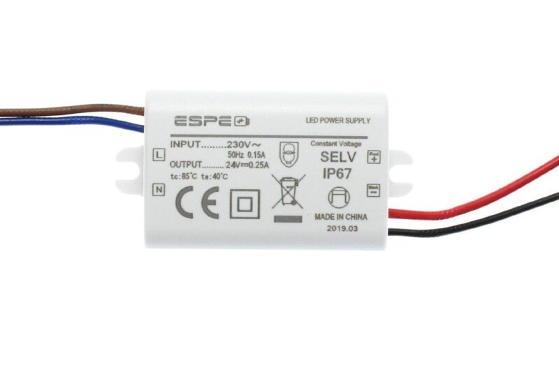 Product thumbnail COMPACTE SCHAKELENDE VOEDING 24V - 0.25A - 6W IP67