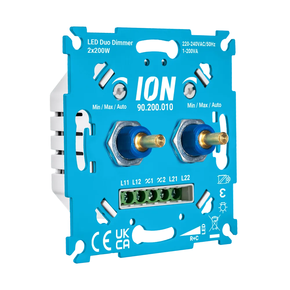 ION | Inbouw Duo LED dimmer | 2 x 200 Watt - Afbeelding 3