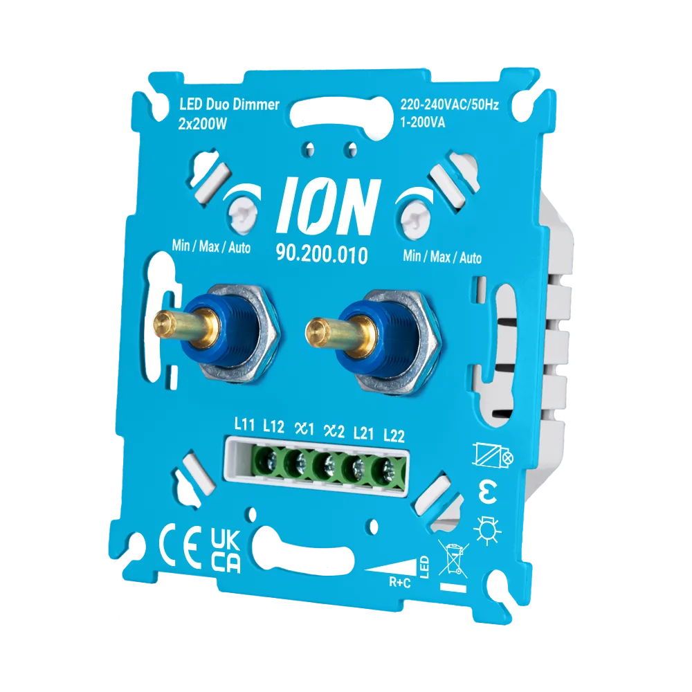 ION | Inbouw Duo LED dimmer | 2 x 200 Watt - Afbeelding 2