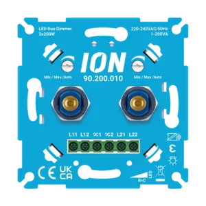 ION | Inbouw Duo LED dimmer | 2 x 200 Watt