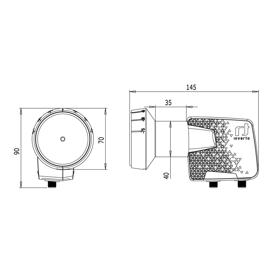 Inverto | IDLH-TWL410 | Universele Twin LNB | DVB-S2 - Afbeelding 2