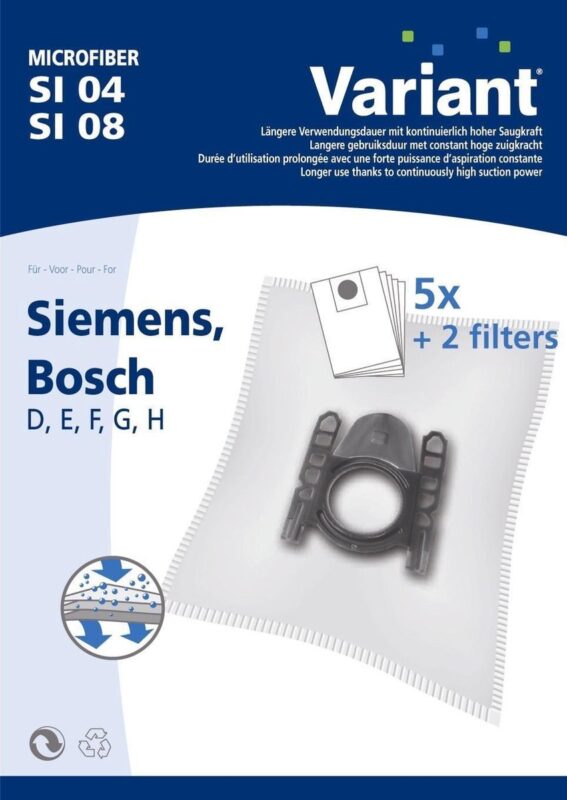 Product thumbnail Stofzuigerzak Microfiber SIEMENS/ BOSCH D-E-F-G-H