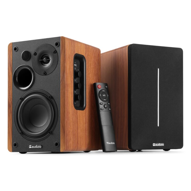 Product thumbnail AUDIZIO KS01B ACTIVE BOOKSHELF SPEAKER SET 120W BT WOOD