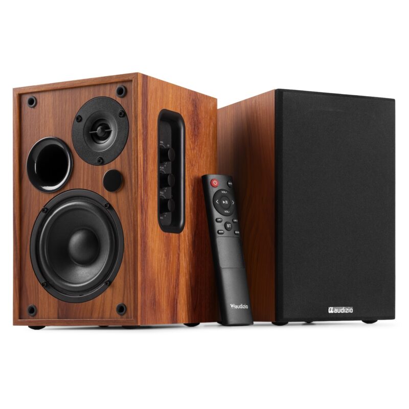 Product thumbnail AUDIZIO KS02 ACTIVE BOOKSHELF SPEAKER SET 80W BT WOOD