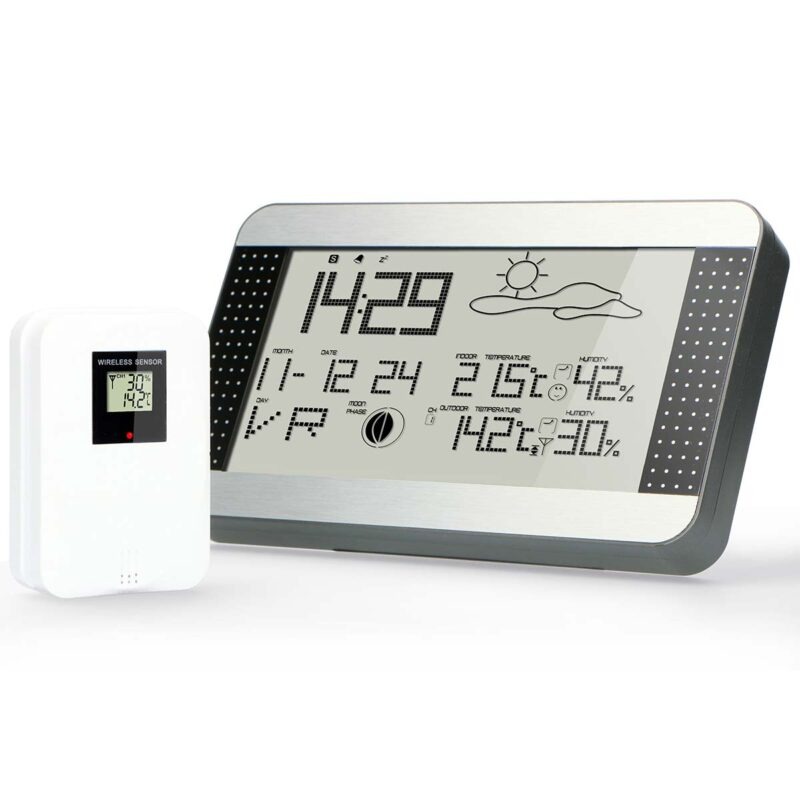 Product thumbnail WS-1700 Alecto weerstation met draadloze sensor zwart / zilver