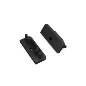 ZWART EINDSTUK VOOR LEDSTRIP PROFIEL 24MM MET KABEL-OPENING