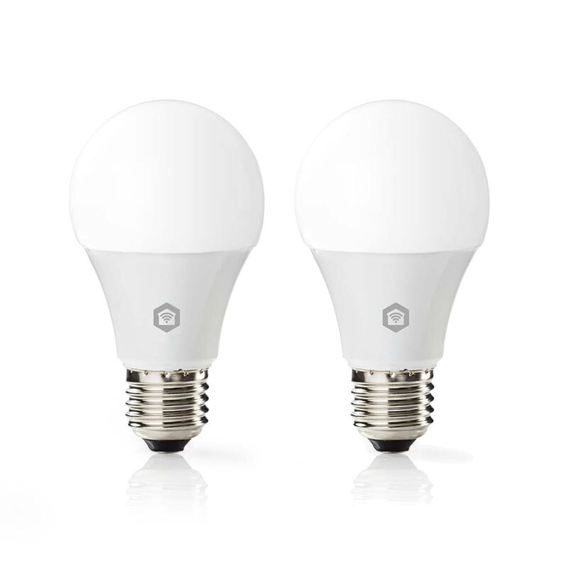 Product thumbnail 2 Stuks SmartLife LED Bulb | Wi-Fi | E27 | 9 W | Warm / Koel Wit | 2700K - 6500K + RGB