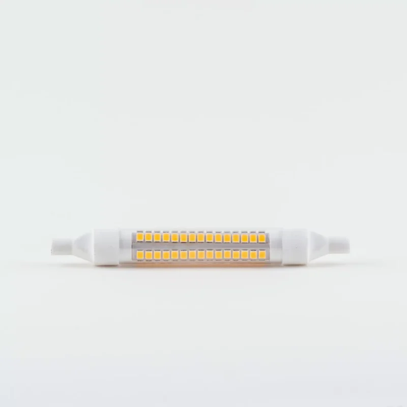 Product thumbnail LED Tweekneepslamp | 118mm | R7s | 8W | 800 lm | 3000-2200K | Extra Warm Wit