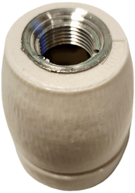 Product thumbnail Porceleinen fitting E27 Wit Glad 3/4 invoer