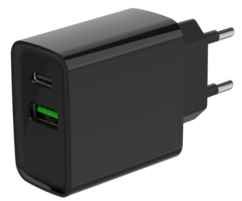 Product thumbnail USB Oplader | 20 W | 3.0 A | USB-A / USB-C ZWART