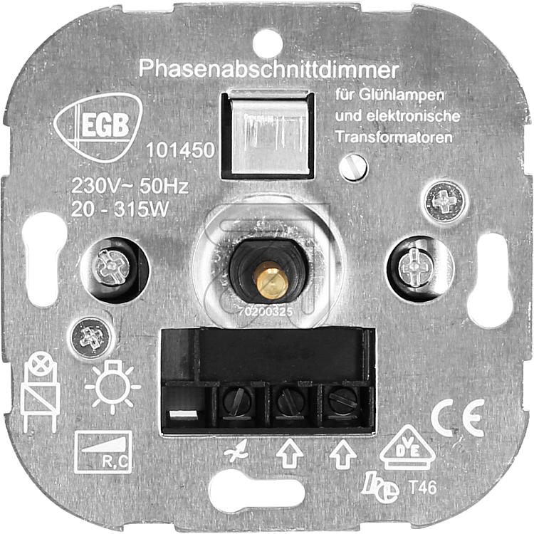 Product thumbnail Universele inbouw druk-/draaidimmer wisseldimmer 315W